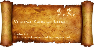Vranka Konstantina névjegykártya